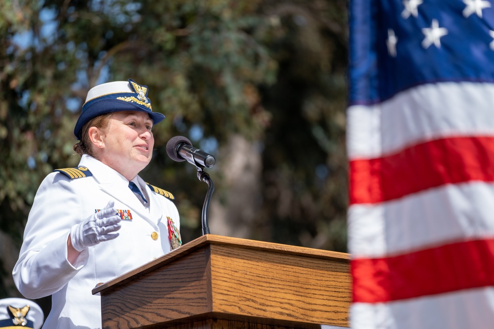 Coast Guard Base Alameda holds change-of-command ceremony