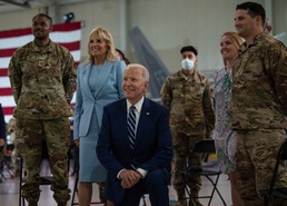 President Biden, first lady visit JBLE service members