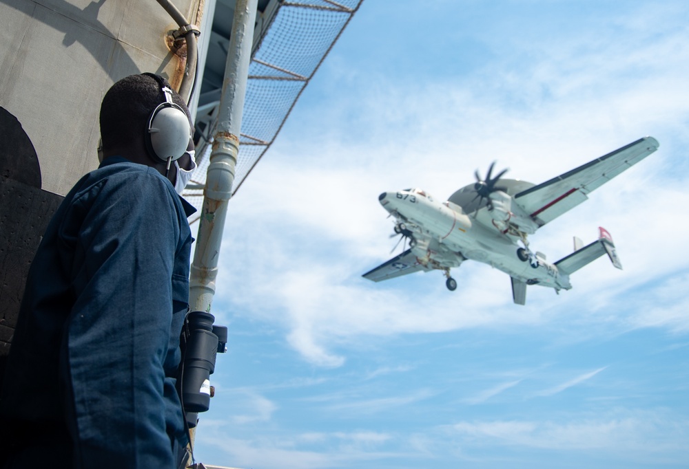 USS Harry S. Truman (CVN 75) transits the Atlantic Ocean.