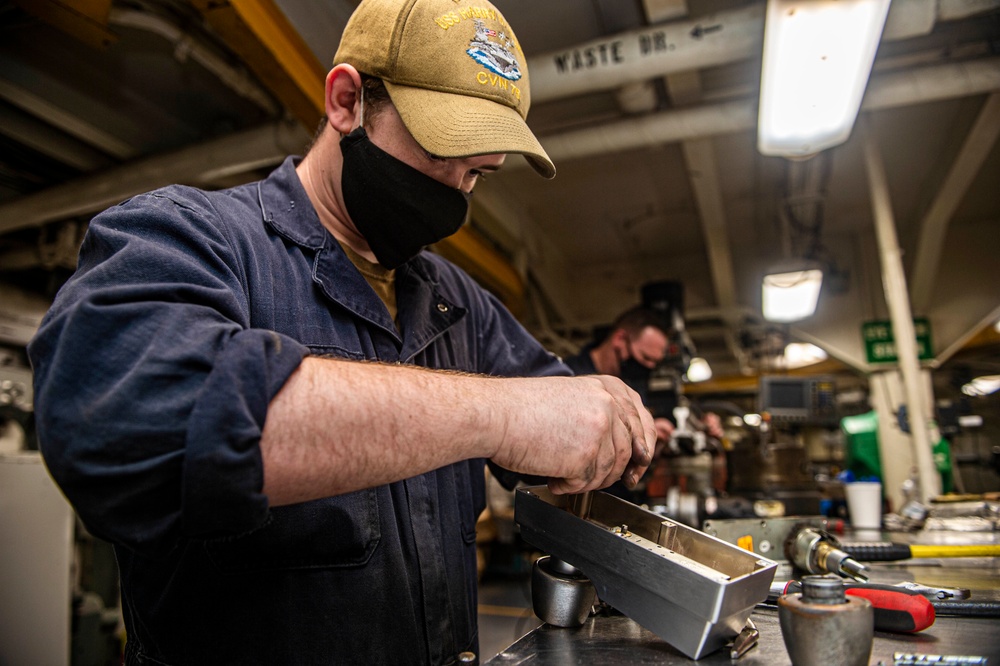 USS Harry S. Truman (CVN 75) transits the Atlantic Ocean.