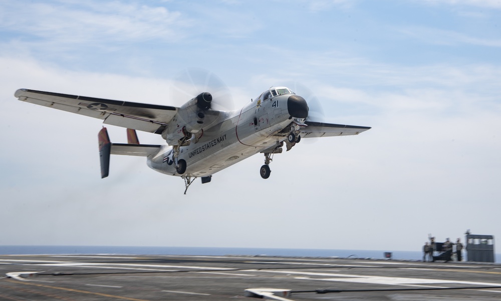 USS Harry S. Truman (CVN 75) transits the Atlantic Ocean.