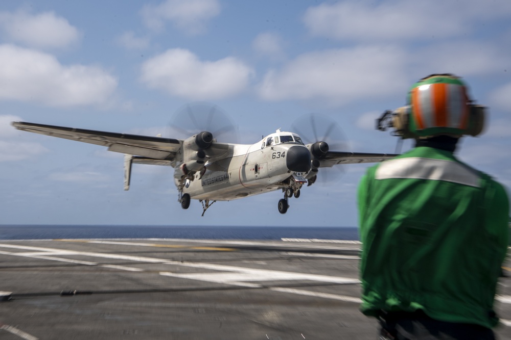 USS Harry S. Truman (CVN 75) transits the Atlantic Ocean.