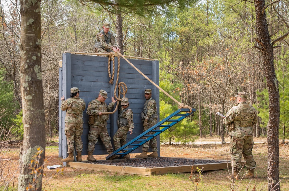 Soldiers of B Co, 1-334 Regiment complete Leadership Reaction Course at Fort McCoy, Wisconsin