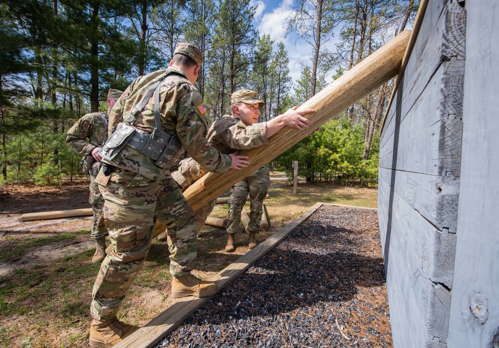 Soldiers of B Co, 1-334 Regiment complete Leadership Reaction Course at Fort McCoy, Wisconsin