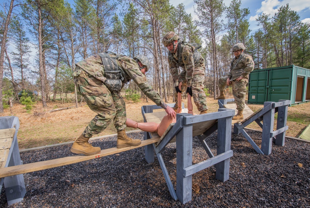 Soldiers of B Co, 1-334 Regiment complete Leadership Reaction Course at Fort McCoy, Wisconsin