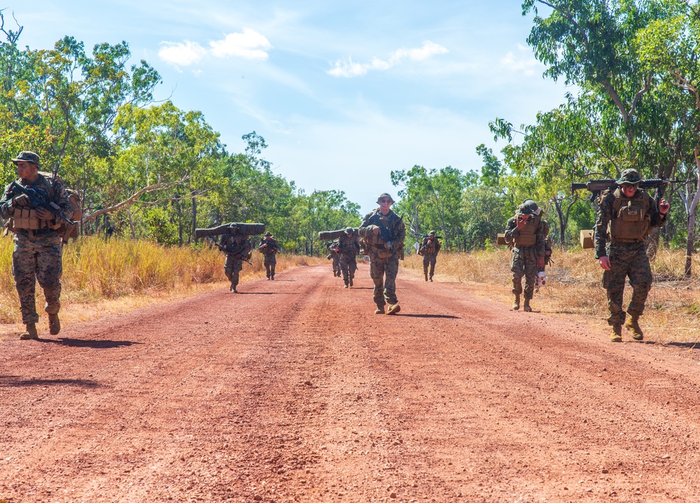 2nd LAAD Platoon with MRF-D conducts 6-kilometer hike