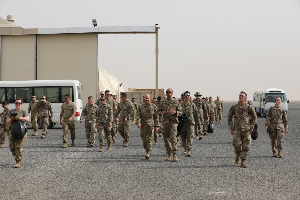 Task Force Phoenix conducts a FOD walk