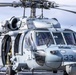 An MH-60 Sea Hawk helicopter prepares for flight operations during Steadfast Defender 2021