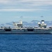 The HMS Queen Elizabeth sails in formation with the Blue Ridge-class command and control ship USS Mount Whitney during Exercise Steadfast Defender 2021