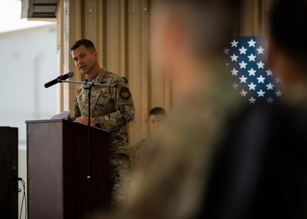 380th EMSG change of command