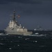 Ships from NATO navies taking part in Exercise Formidable Shield in the Atlantic off the Scottish Hebride isles.