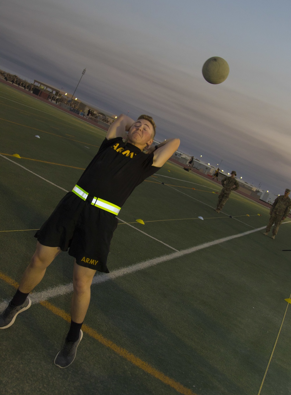 Task Force Spartan BWC 2021, Spc. Sarah Rathbun competes during ACFT Standing Power Throw