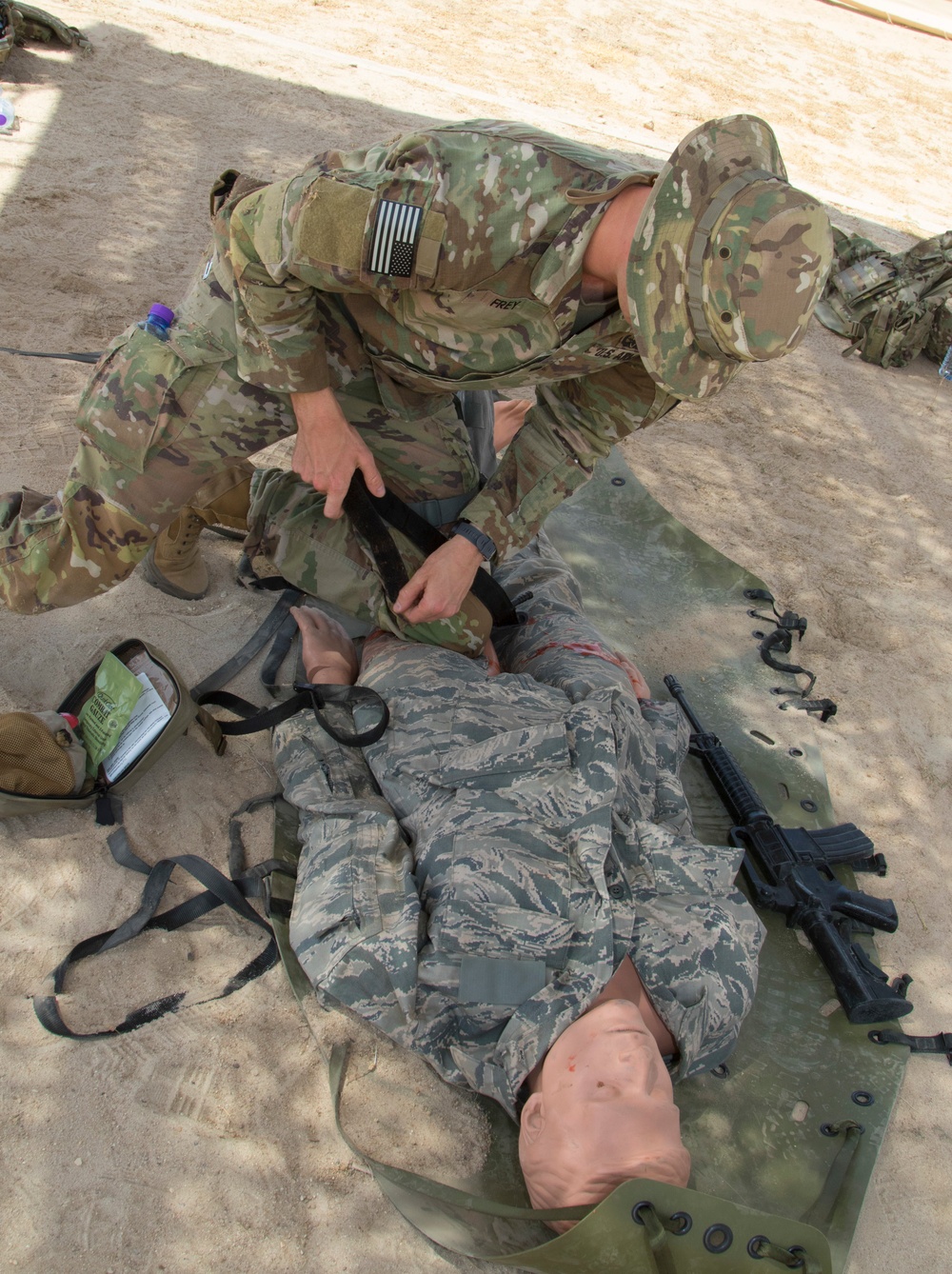 U.S. Army Soldiers participate in Task Force Spartan Best Warrior Competition Warrior Task lanes