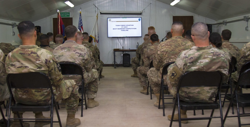 U.S. Army Soldiers in process to Task Force Spartan Best Warrior Competition 2021