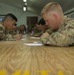 Task Force Spartan Soldiers take written test during BWC 2021