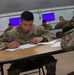 Task Force Spartan Soldiers take written test during BWC 2021
