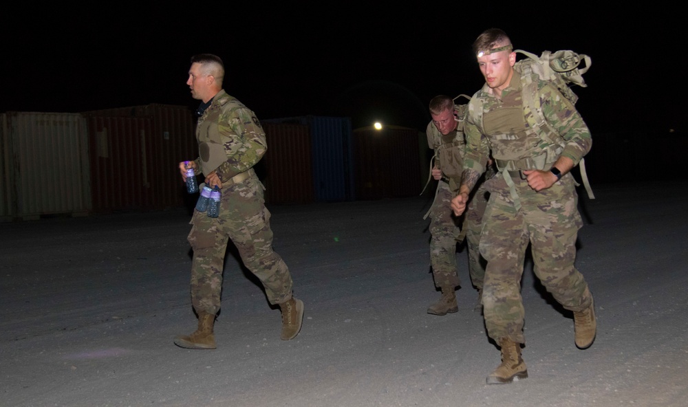 Task Force Spartan Soldiers compete in 12-mile ruck march, Best Warrior 2021