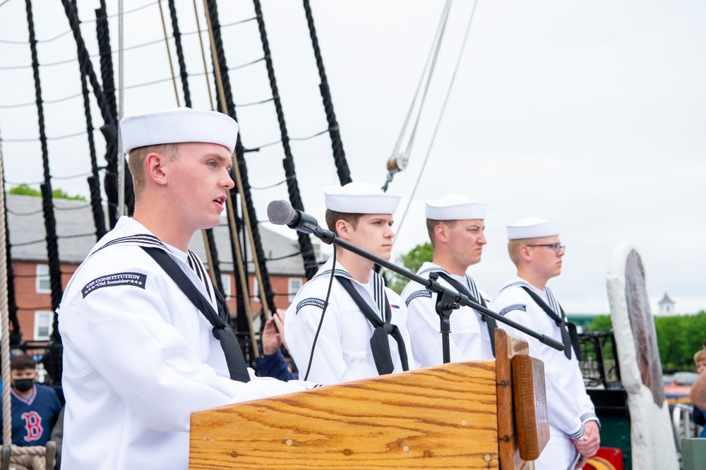 USS Constitution Hosts Memorial Day Commemoration