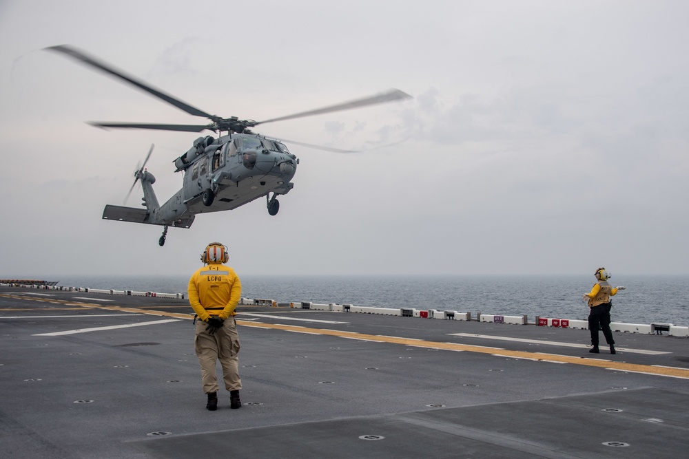 USS America (LHA 6) Conducts Flight Operations