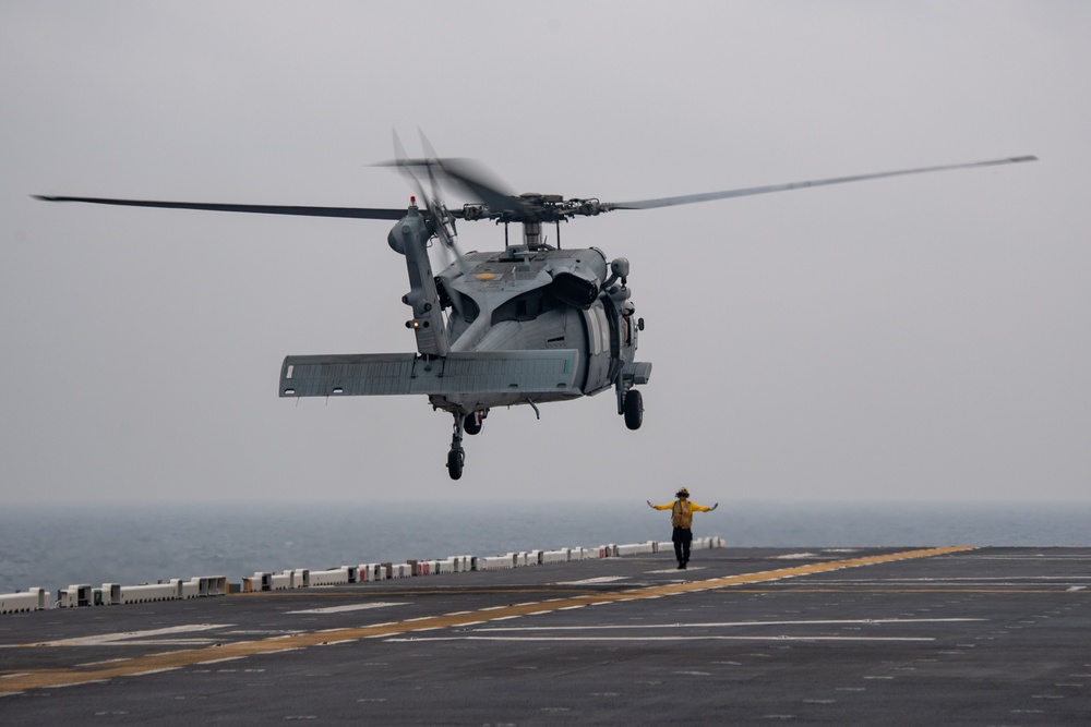 USS America (LHA 6) Conducts Flight Operations