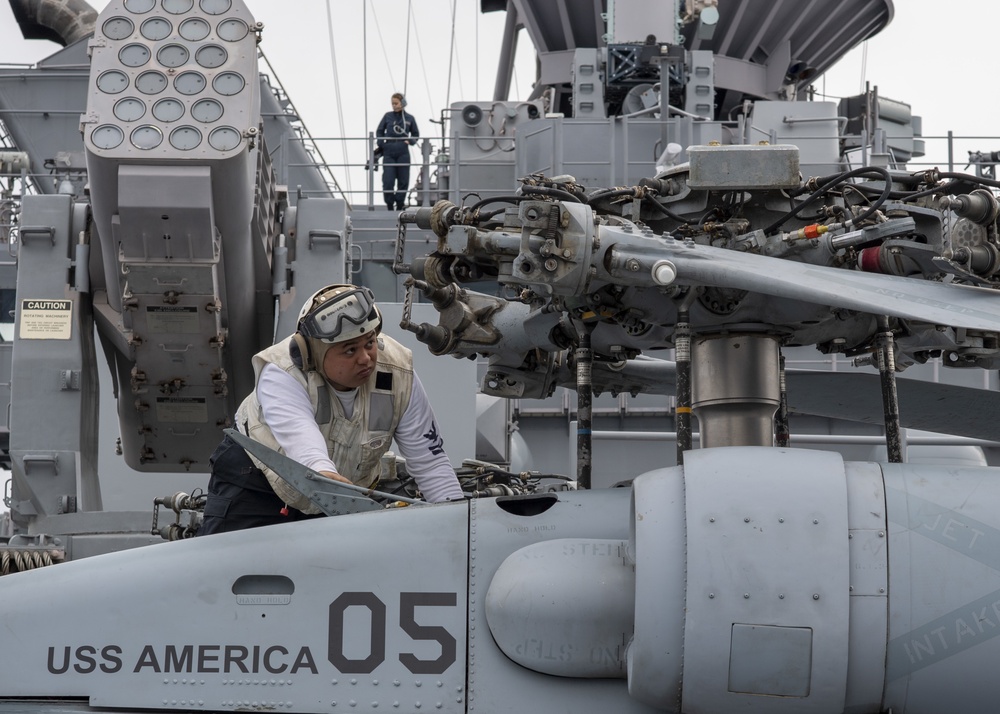 USS America conducts routine operations.