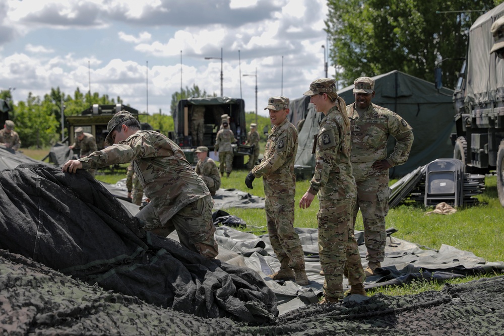 1-3rd Attack Battalion sets up Operations Command Post in Hungary