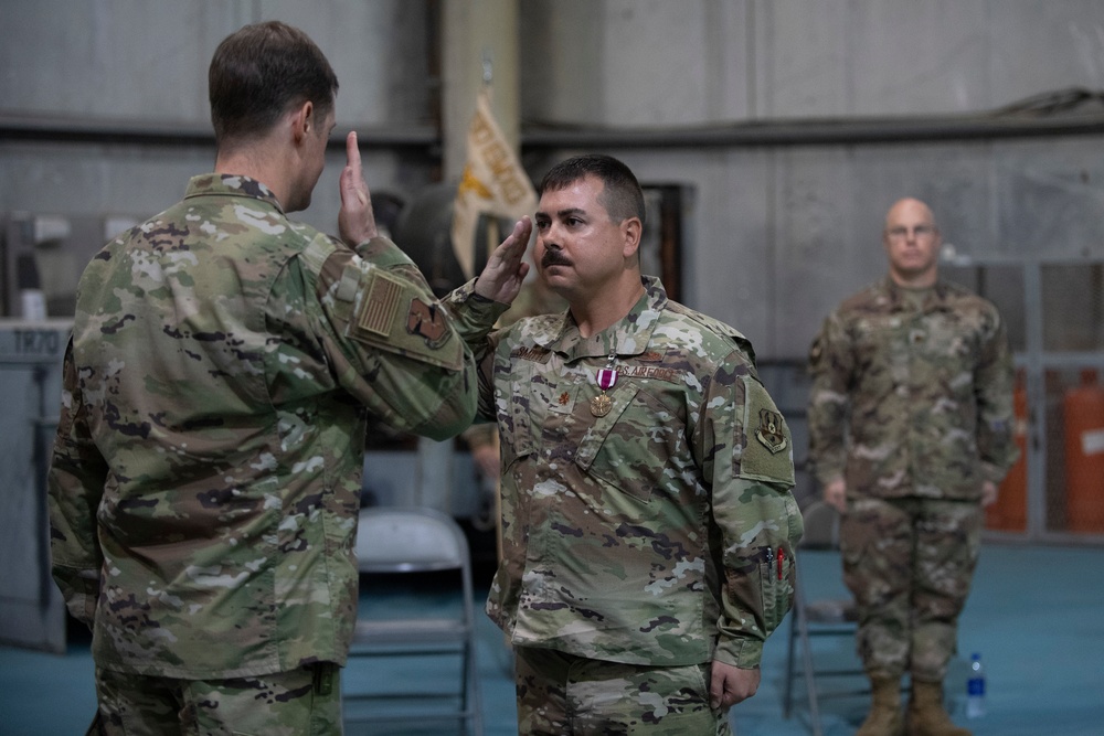 380th Expeditionary Maintenance Squadron Squadron Change of Command Ceremony