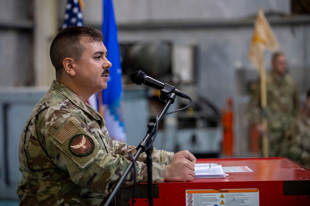 380th Expeditionary Maintenance Squadron Squadron Change of Command Ceremony