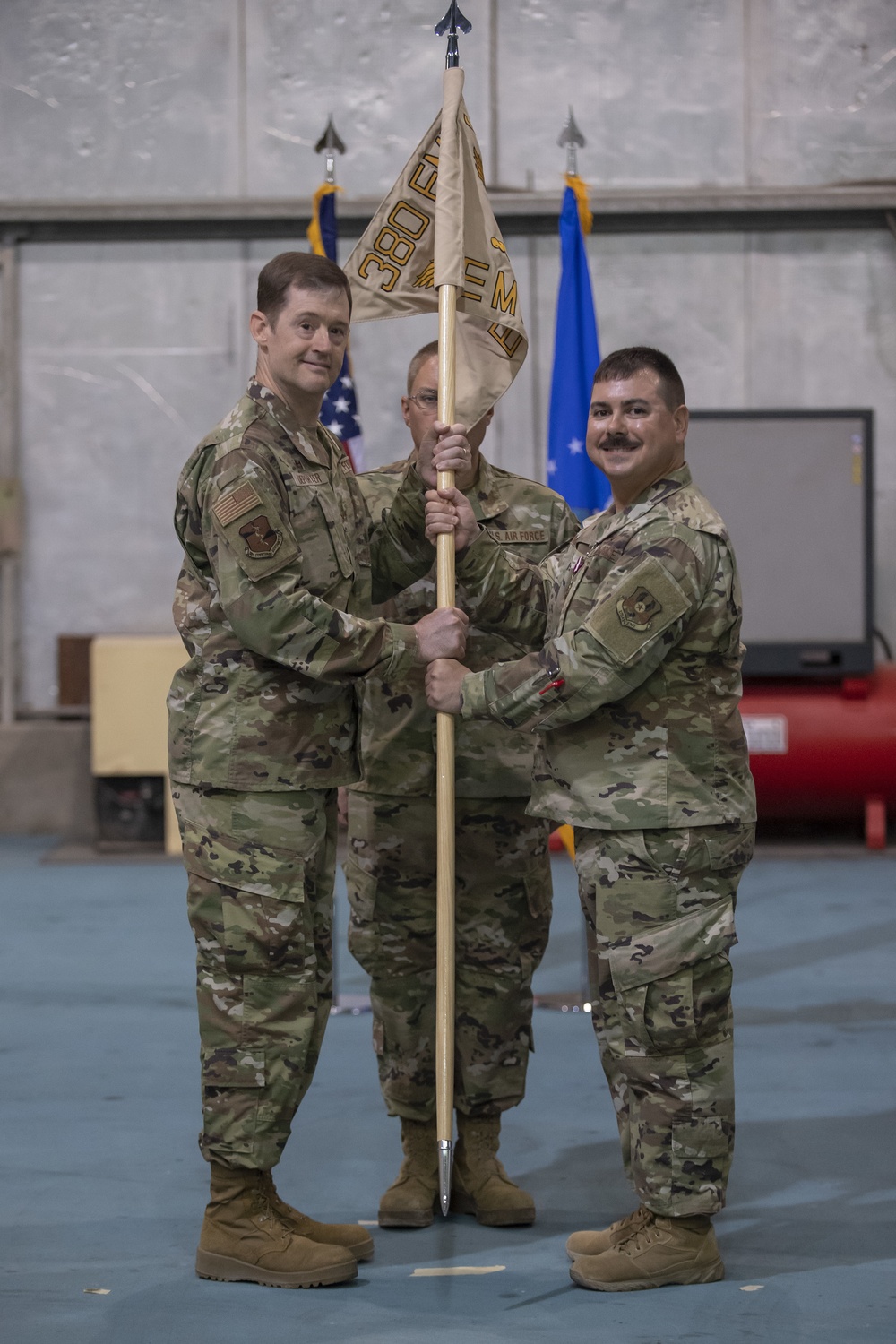 380th Expeditionary Maintenance Squadron Squadron Change of Command Ceremony