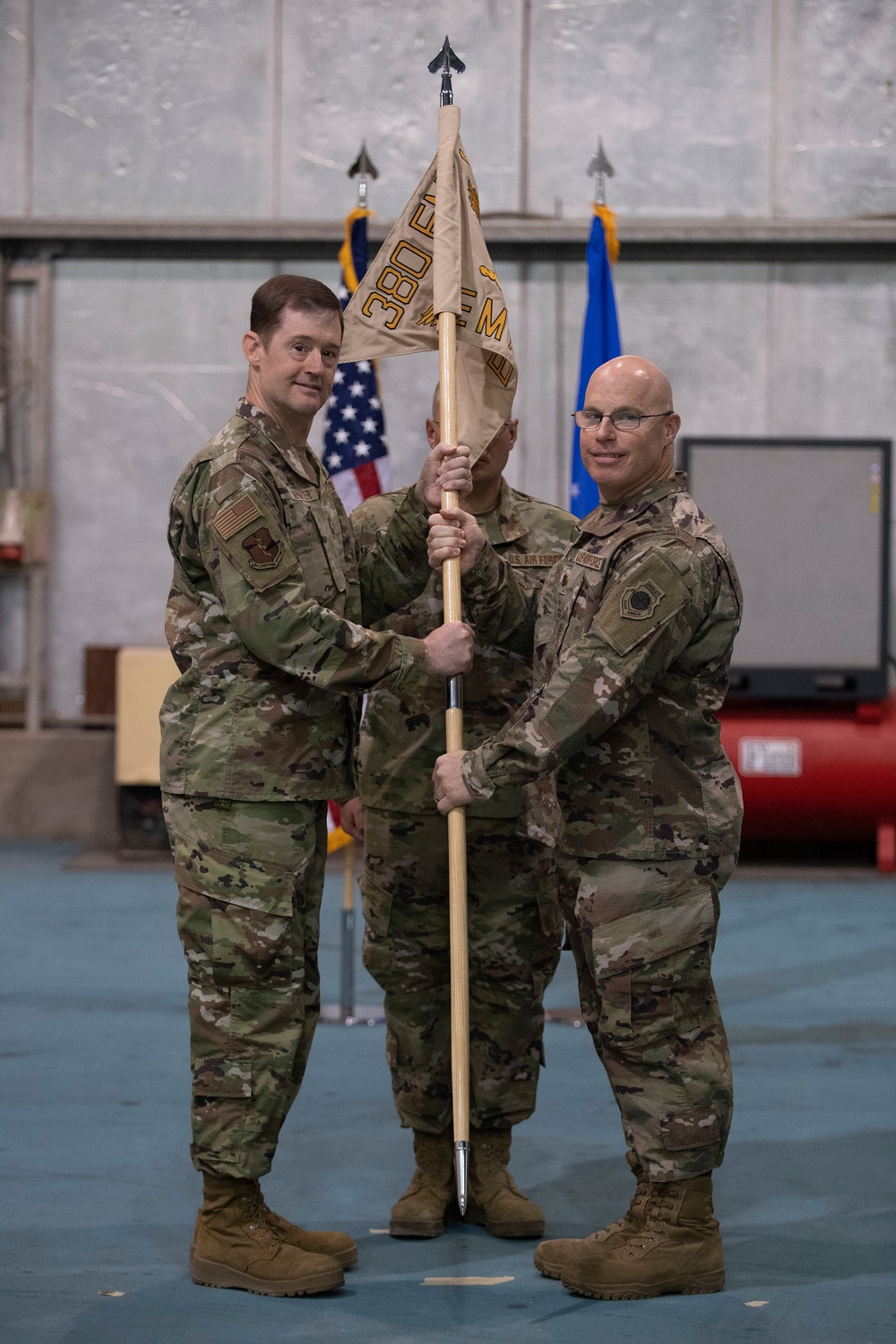 380th Expeditionary Maintenance Squadron Squadron Change of Command Ceremony