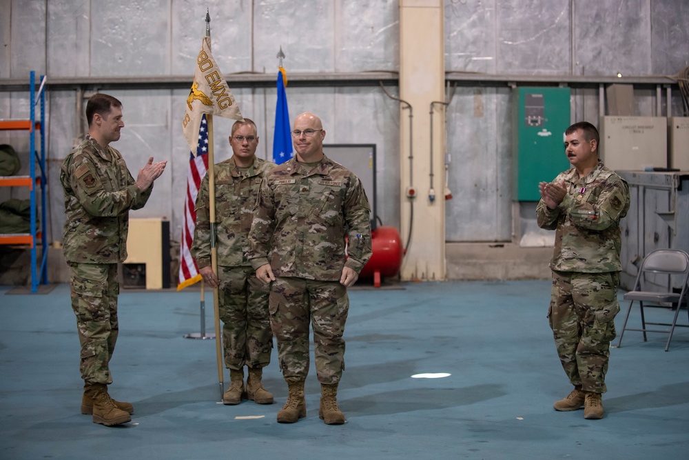 380th Expeditionary Maintenance Squadron Squadron Change of Command Ceremony