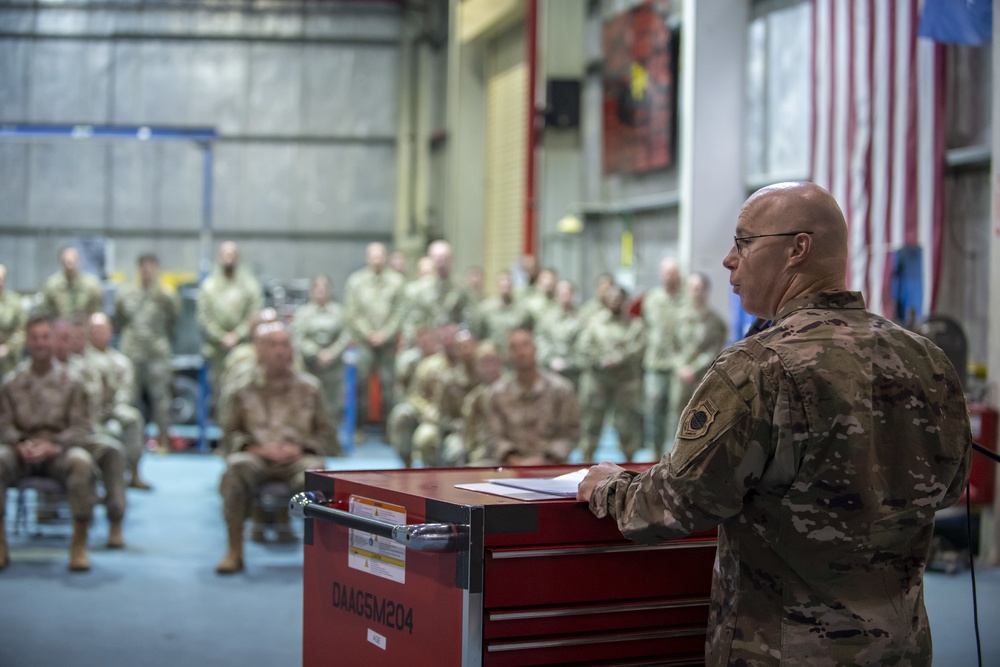 380th Expeditionary Maintenance Squadron Squadron Change of Command Ceremony