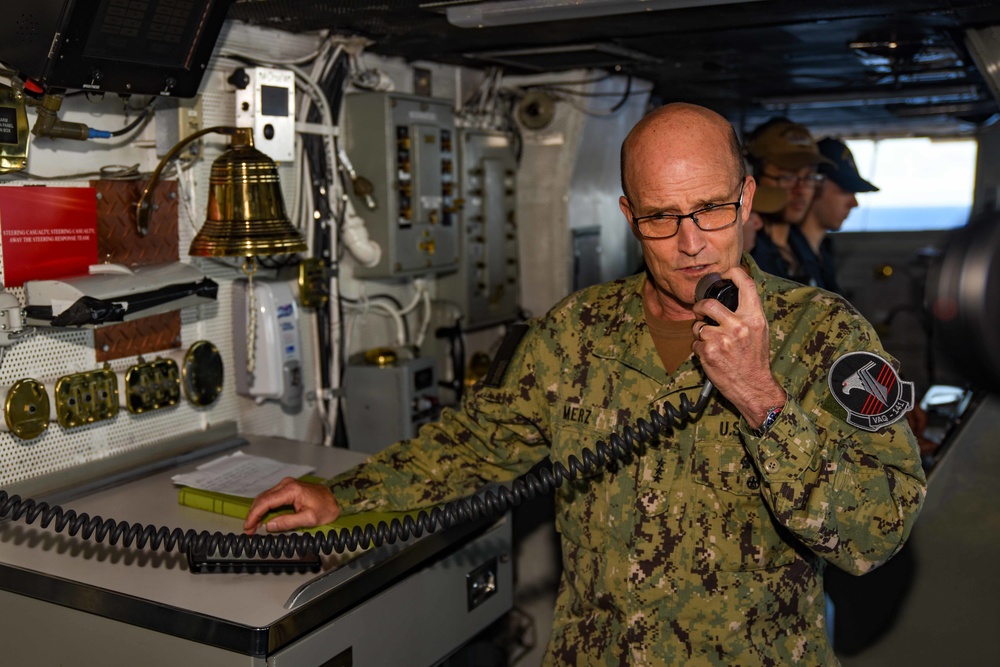Headline: Commander, U.S. 7th Fleet Visits USS Ronald Reagan (CVN 76)