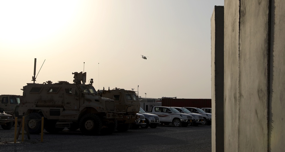 Sunset at Erbil Air Base