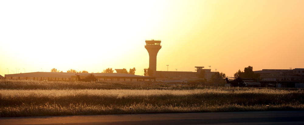 Sunset at Erbil Air Base