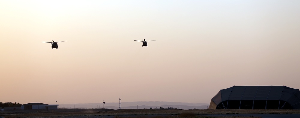 Sunset at Erbil Air Base