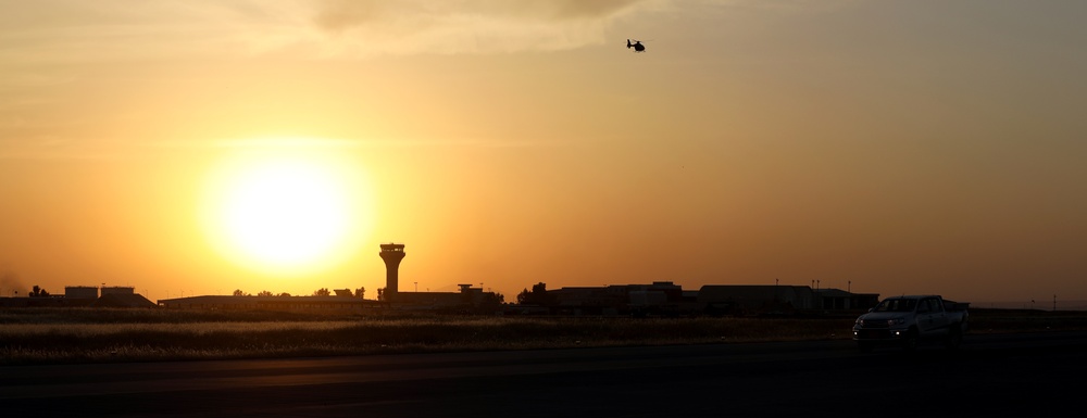 Sunset at Erbil Air Base