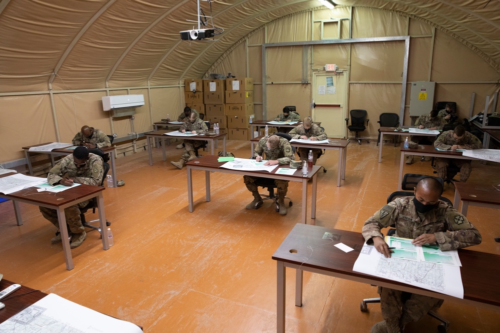 U.S. Army Central 2021 Best Warrior Competition Land Navigation Exam