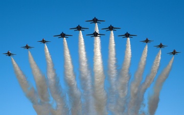 Thunderbirds and Blue Angels form Super Delta