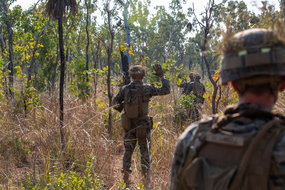 Alpha Battery, 2nd LAAD with MRF-D conducts tactical scenario based training