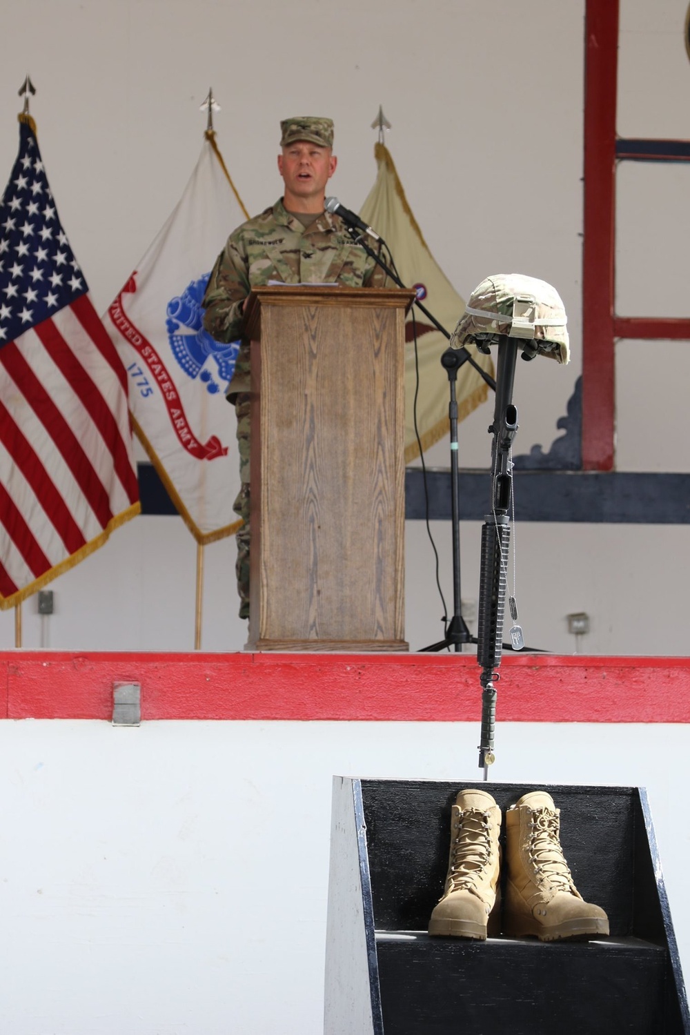 Memorial Day ceremony at Camp Buehring