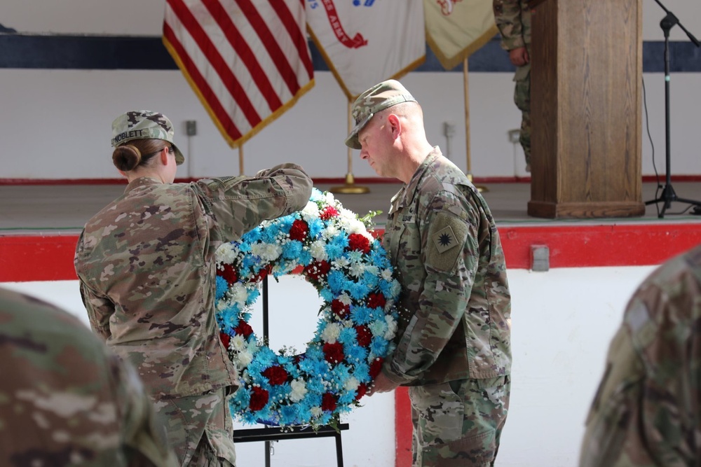 Memorial Day ceremony at Camp Buehring