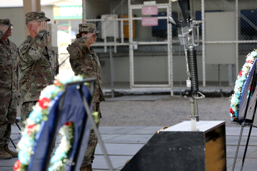 Memorial Day ceremony at Camp Buehring