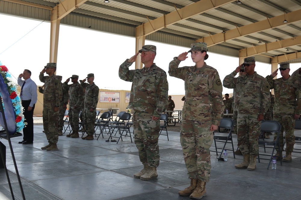 Memorial Day ceremony at Camp Buehring