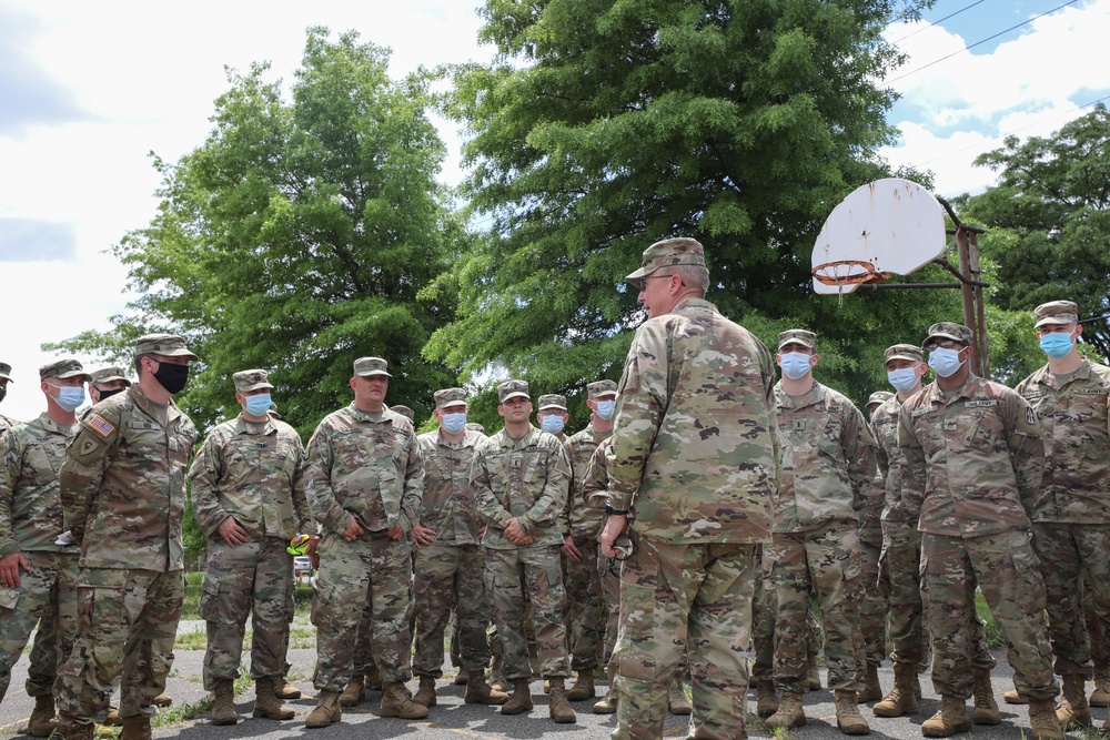 Awards ceremony for Soldiers and Airman who served at the FEMA Gary Community Vaccination Clinic