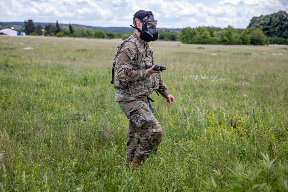 The 1-3rd Attack Battalion conducts an area CBRN surveillance