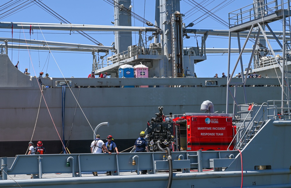 Fighting fires on the Ghost Fleet