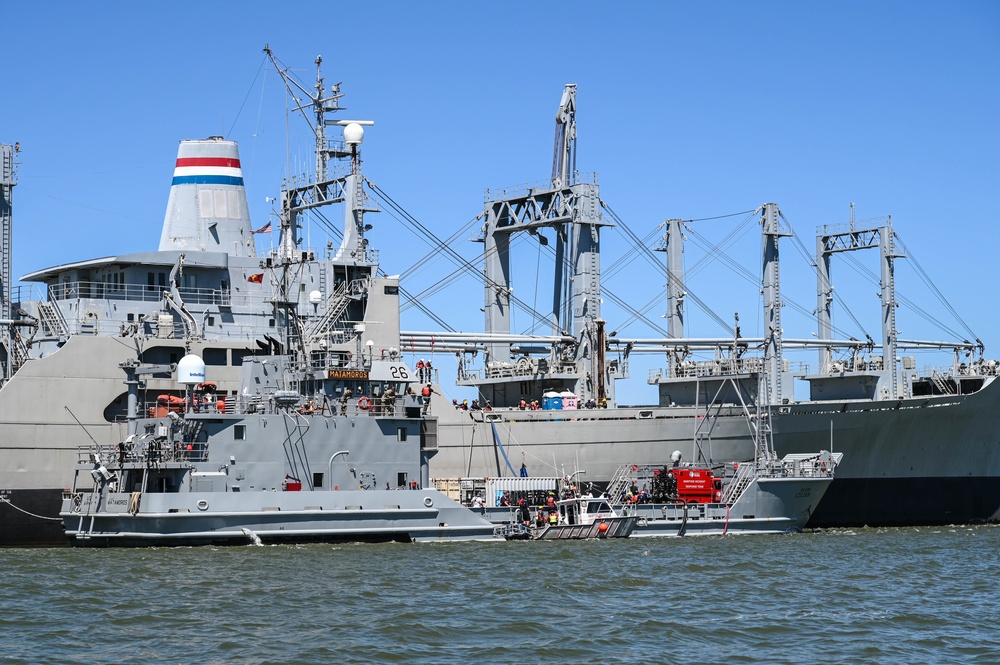 Fighting fires on the Ghost Fleet