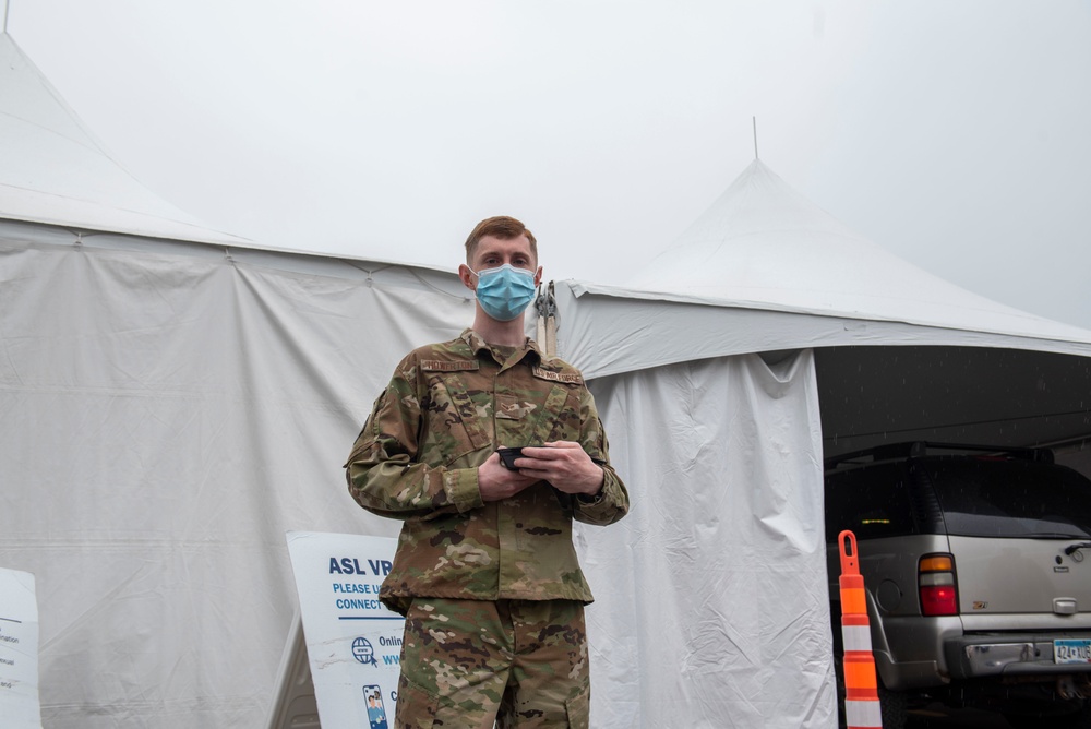 Airman provides logistical support to ADA tent at St. Paul CVC