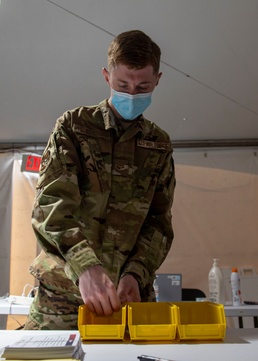 Airman provides logistical support to ADA tent at St. Paul CVC